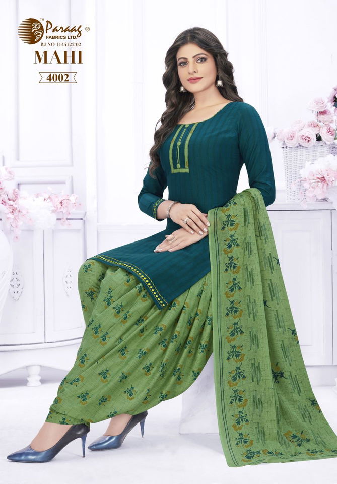 Paraag Mahi 4 Casual Wear Wholesale Dress Material Collection